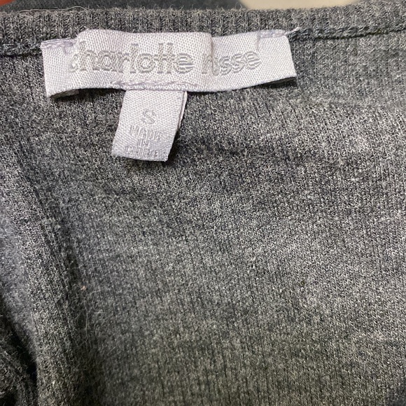 Charlotte Russe, Size: Small, Gray, Crop Top - Picture 3 of 3